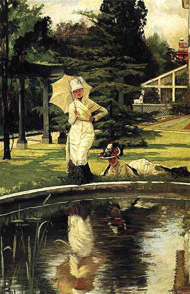 James Tissot In an English Garden oil painting picture
